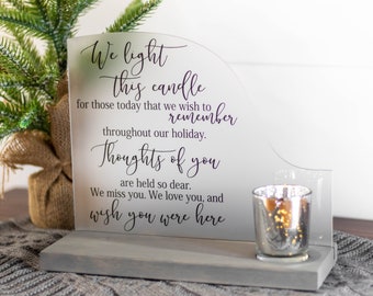 Christmas Memorial with Candle - Memorial Gift - Remembrance Gift - Christmas Decoration - In Memory of Christmas - Candle Memorial