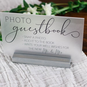 Photo Guestbook Sign - Acrylic Wedding Sign - Wedding Reception Sign - Bridal Shower Sign