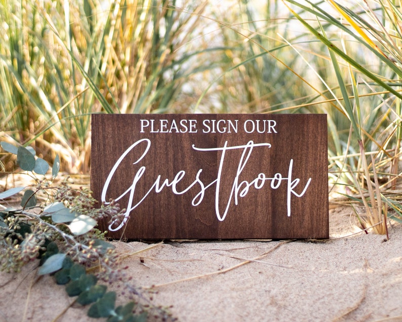 Guest Book Table Sign Wedding Sign Please Sign Our Etsy