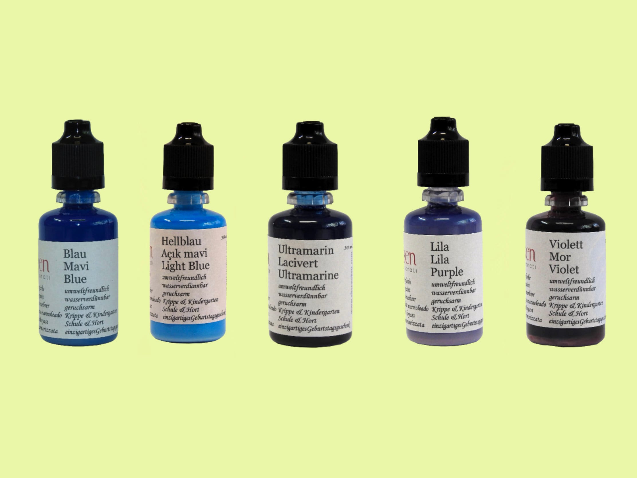 Ahsen Vernice Per Marmorizzazione Ebru 105 Ml - Verde Pigmento - Colori Tradizionali A Base D'Acqua Dalla Turchia
