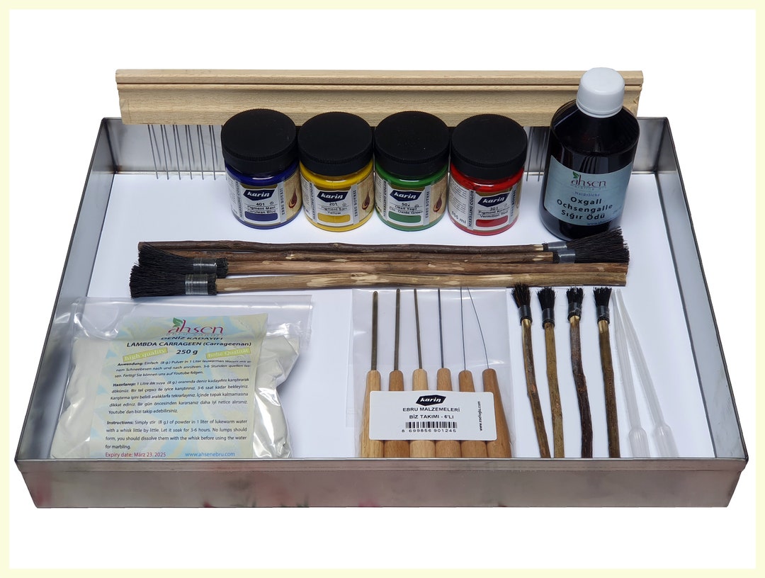Traditional Marbling Set 25 Pieces Traditional Marbling Kit 25 Pieces