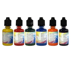 Ahsen Ebru Marmerverf 30 ml – Gebruiksklare marmerverf | Ebru verf op waterbasis voor creatief marmerpapier