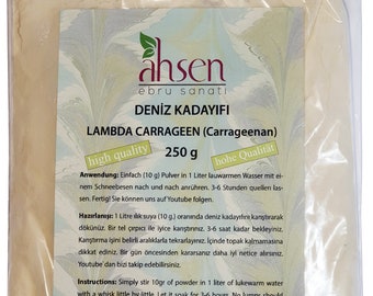 Carrageenan (Ahsen Ebru 500 gr.) Deniz Kadayifi Kivam artirici Thickener Ebru Accessories Marbling art Marmoriergrund