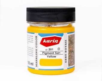 Jaune 201 - Ebru Colors 105ml, Geleneksel Ebru Boyası, Peinture marbrée, Peinture marbrée traditionnelle, Peinture Marbrée Traditionnelle,