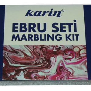 Karin Marmorier Lernset (Groß-19tlg.), Marbling Kit, Marbling Paint, Marbling colours, Paper marbling,