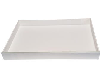 Bandeja Ahsen Ebru B3 de plástico (51,5 × 37,5 × 5 cm) – Bandeja grande para marmoleado profesional de Ebru y papel.