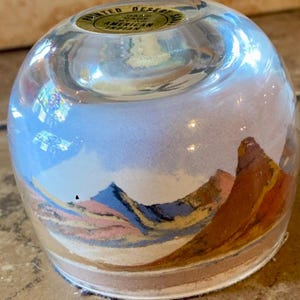 Painted Desert Sands Handmade Art Paperweight American Indian