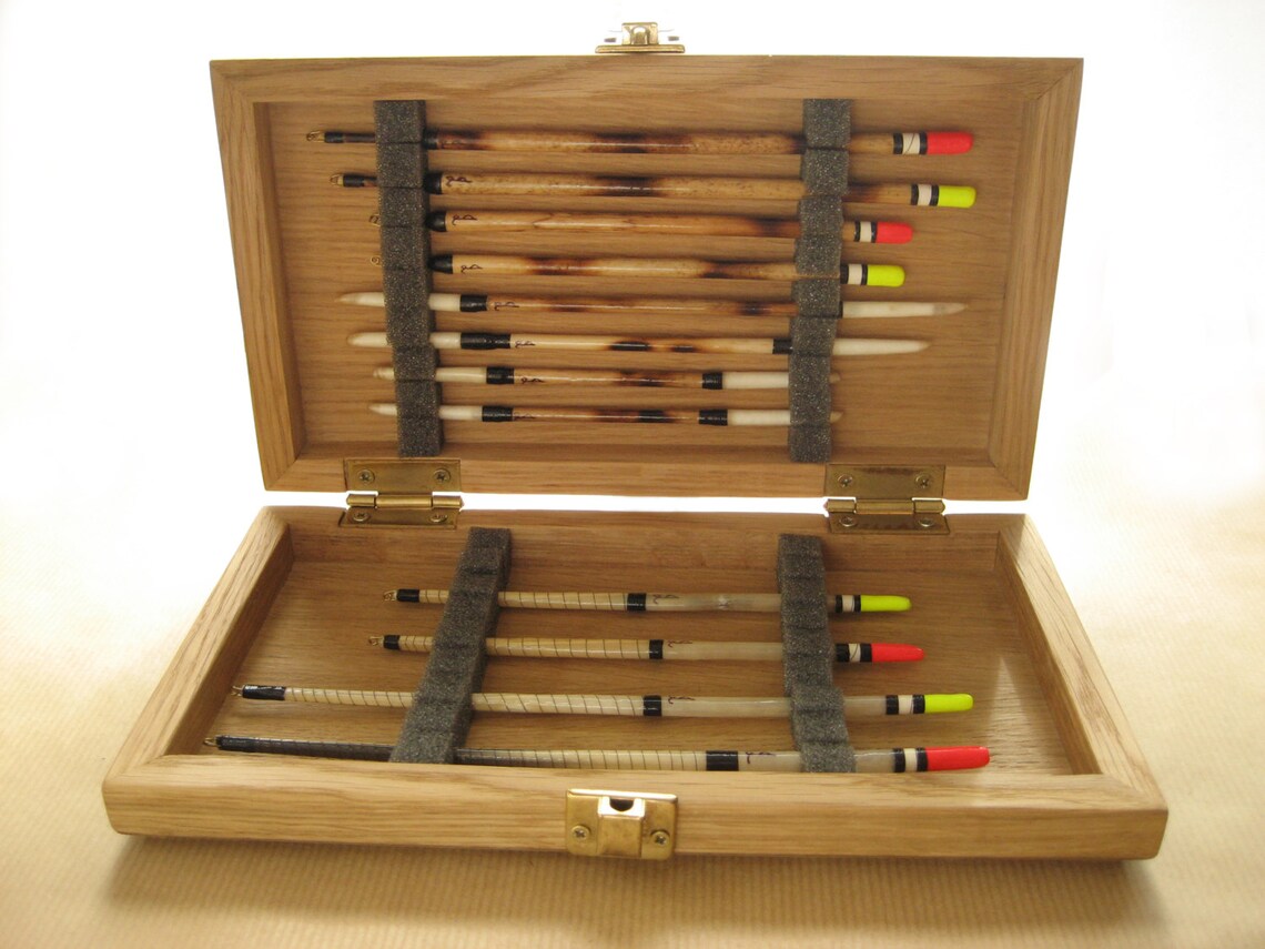 Oak Fishing Float Box. Holds Either 12 or 16 Floats. no Etsy