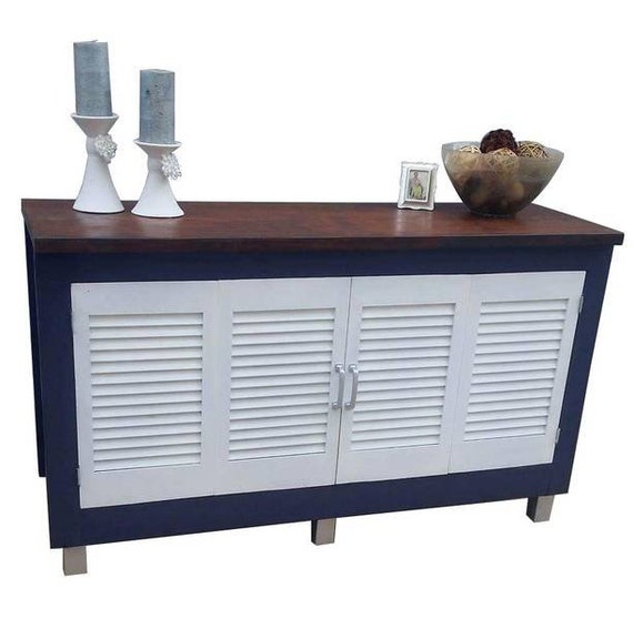 Sold Refinished Solid Wood Industrial Nautical Console Etsy
