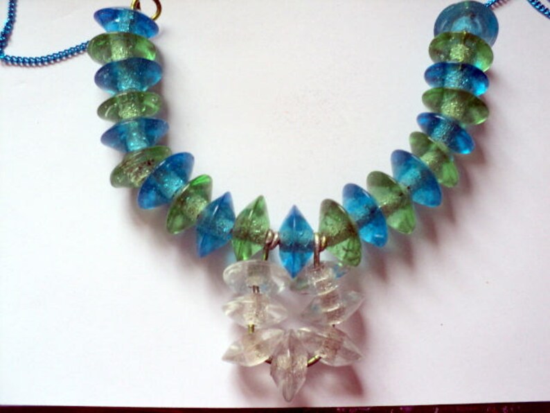 Necklaces-jewelry beads-necklace blue-glass beads-necklace original woman-small gift handmade
