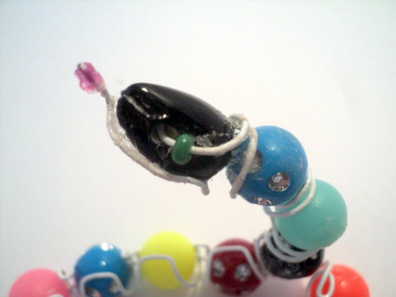 Bracelets in pearl-bracelet snake-bracelet girl-resin beads-plastic beads-rockery