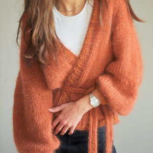 Kid mohair cardigan sale