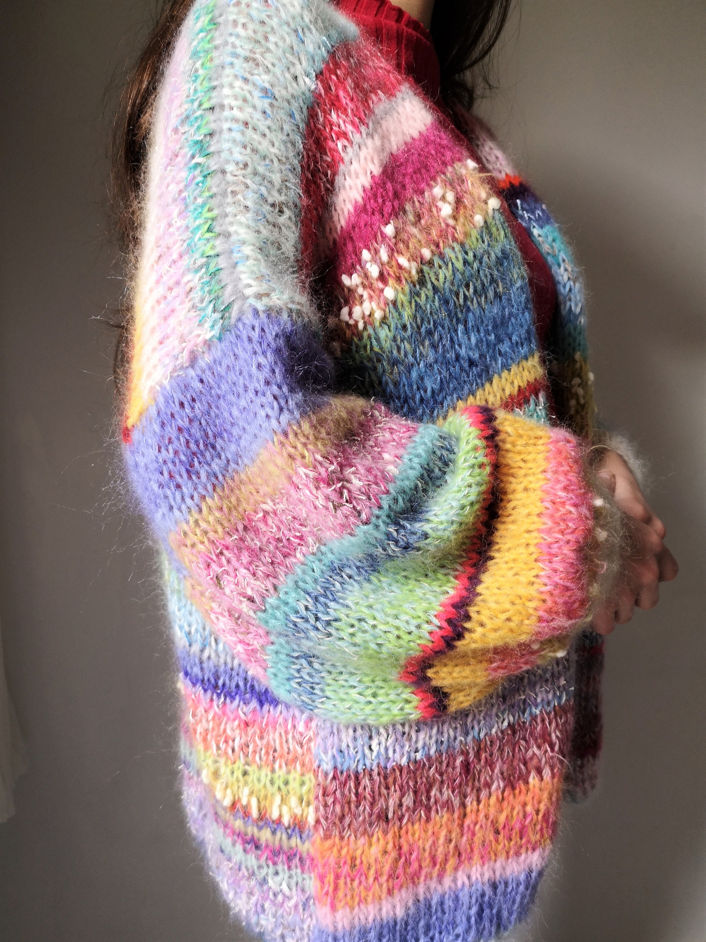 To Orderhot Mohair Cardiganmulticolored - Etsy