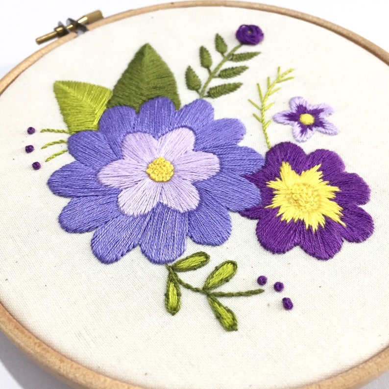 Wildflower embroidery kit beginner modern flower embroidery  etsy Wildflower embroidery kit beginner modern flower embroidery  etsy