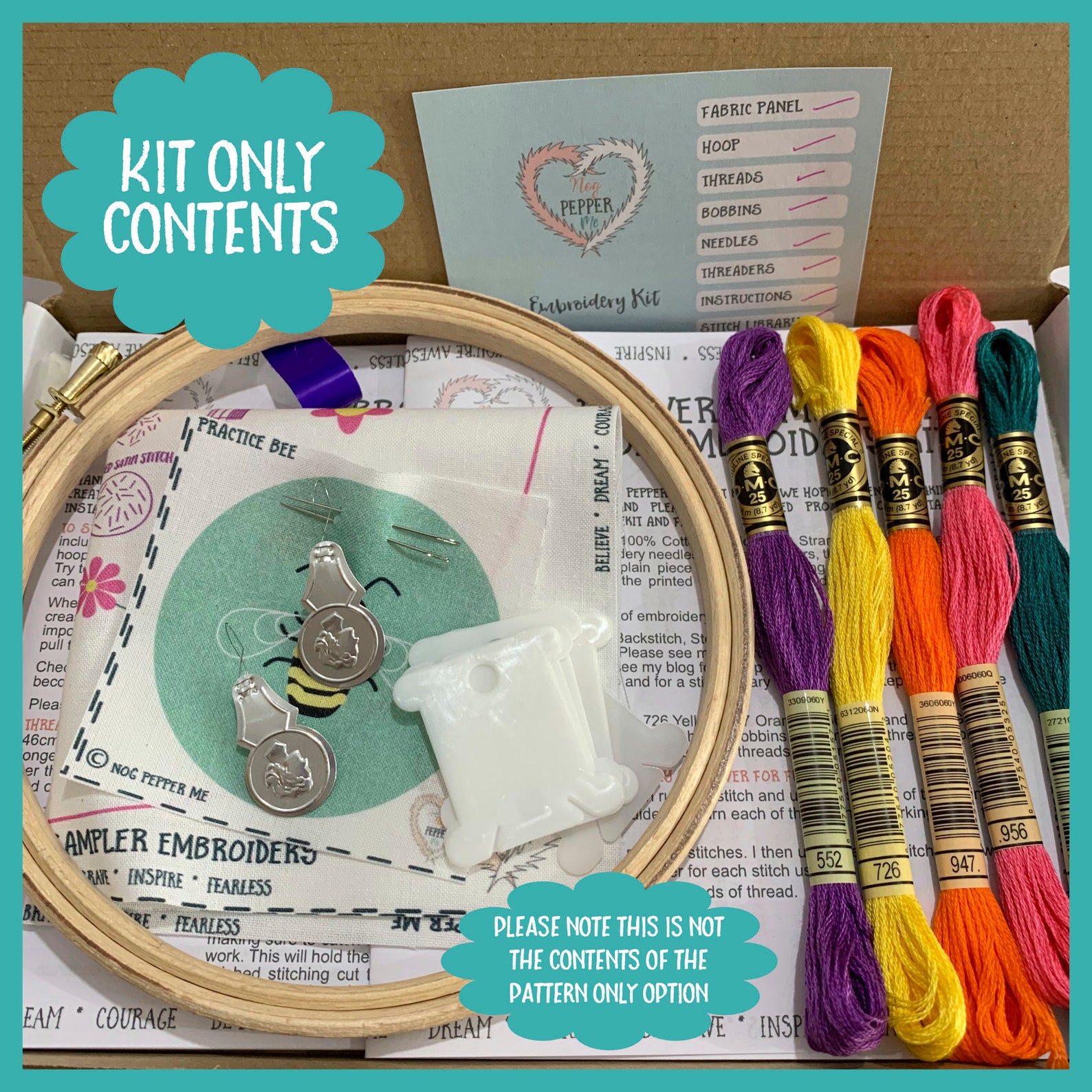 Beginner Embroidery Kit Tutorial Modern Hand Embroidery Hoop Etsy