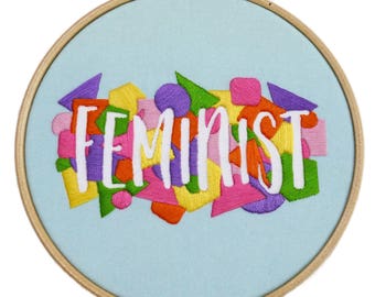 Feminist Modern Embroidery PDF | Embroidery Pattern Beginner | Embroidery Kit Beginner | Hand Embroidery Hoop Art | Easy Embroidery Tutorial