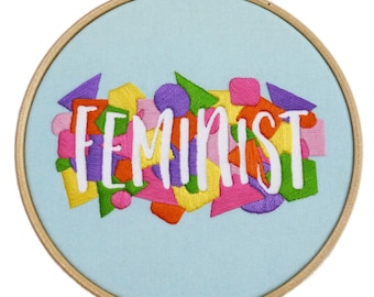 Feministische Moderne Embroidery PDF | Stickmuster Anfänger | Stickpackung Anfänger | Handstickerei Stickrahmen Kunst | Einfache Stickanleitung