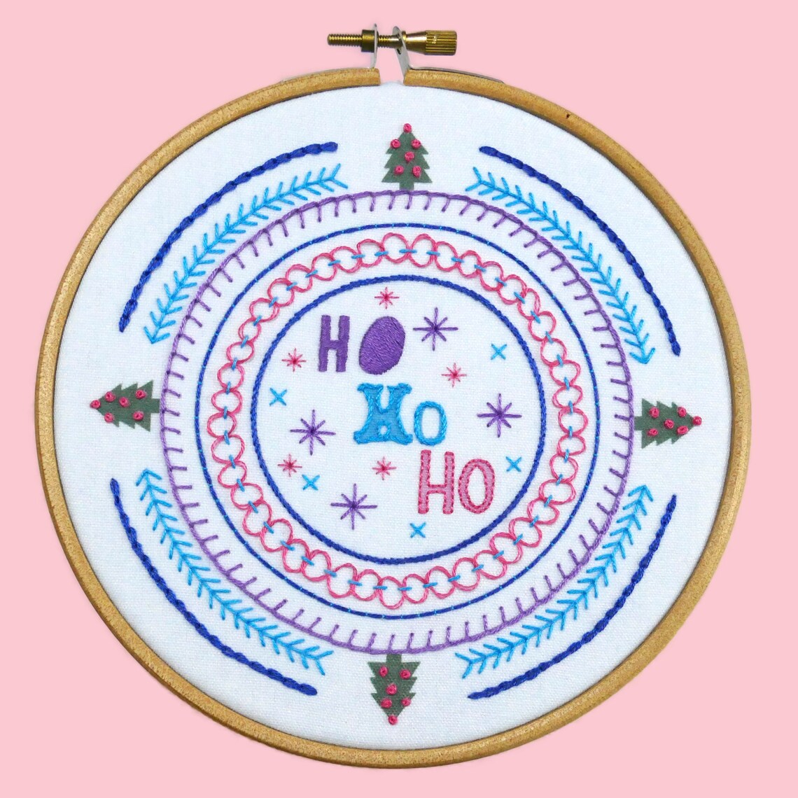 Hand Embroidery Kit Christmas Sampler Xmas Embroidery Kits Etsy