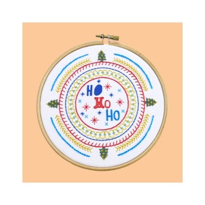 Hand Embroidery PDF Christmas Sampler | Xmas Embroidery Kits | Modern Embroidery Hoop Art | DIY Craft Gift | Christmas Embroidery Pattern
