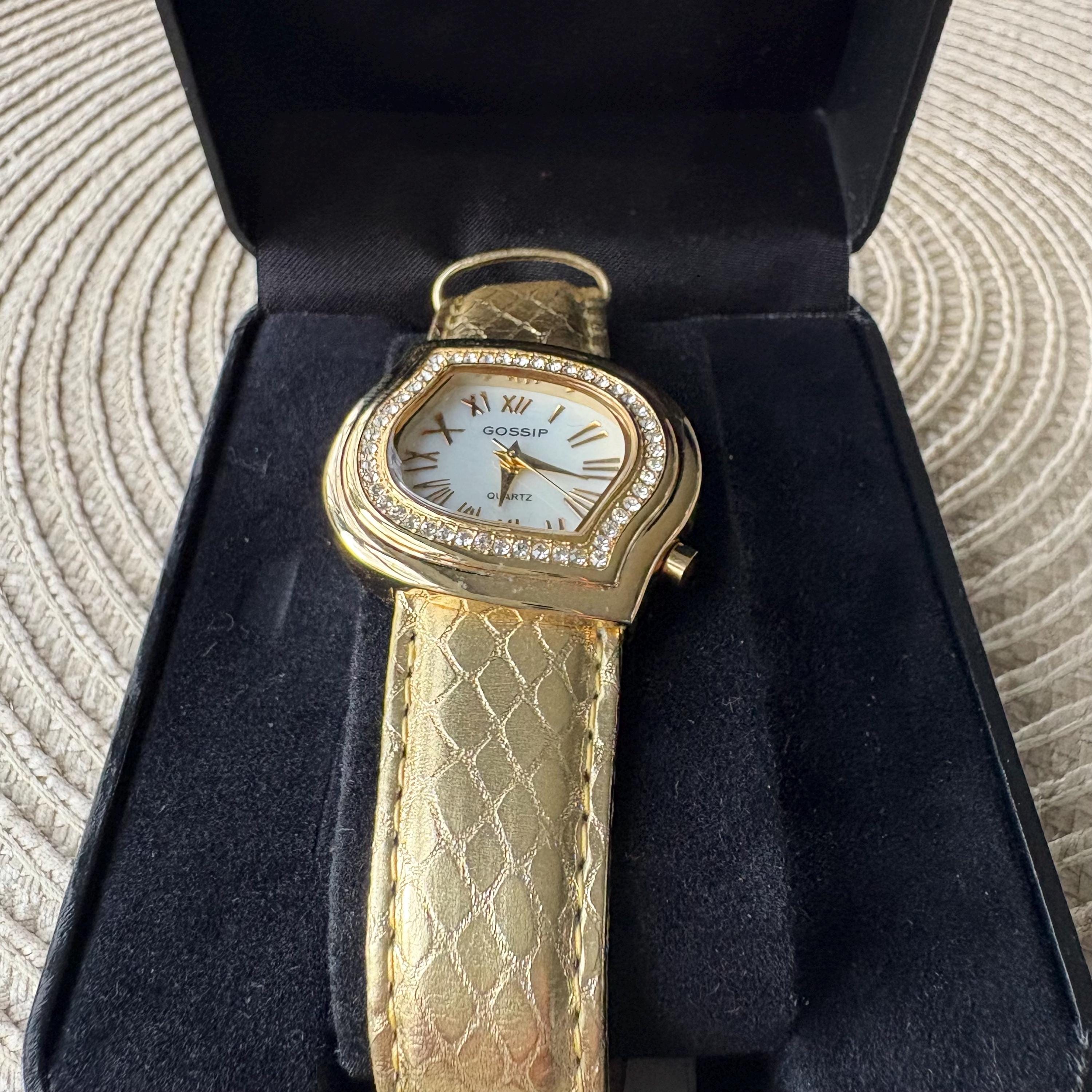 GOSSIP Quartz Gold-tone Ladies Wrist Watch Snakeskin Leather  display picture 1