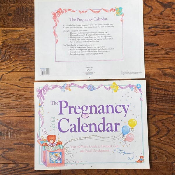 NEW Pregnancy Calendar 40 Week Pregnancy Milestone Journal Diary Appointment Due Date Pregnancy Tracker Gift for New Mom Expecting Mothers