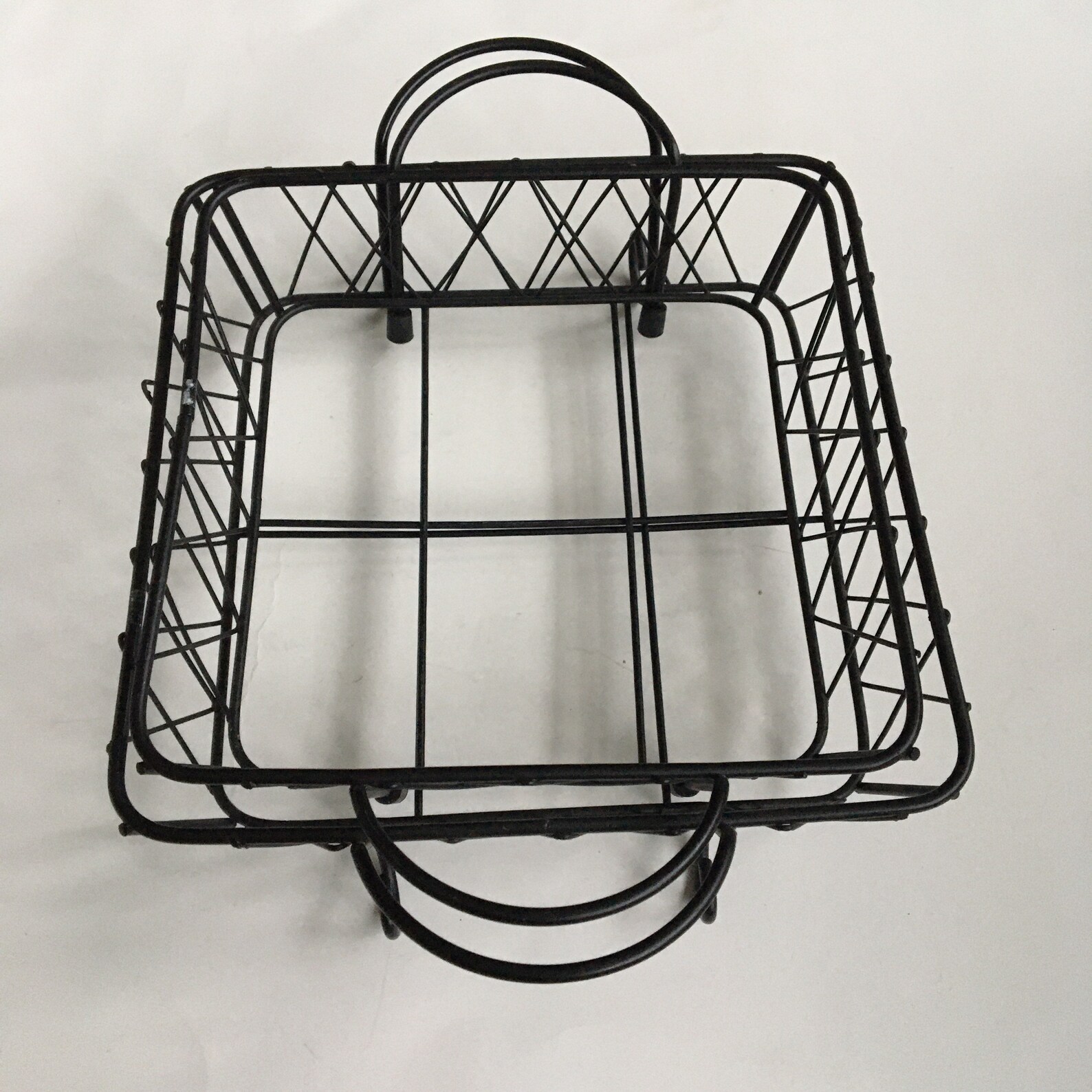 Black Wire Bread Basket Set Serving Trays with Handles Etsy