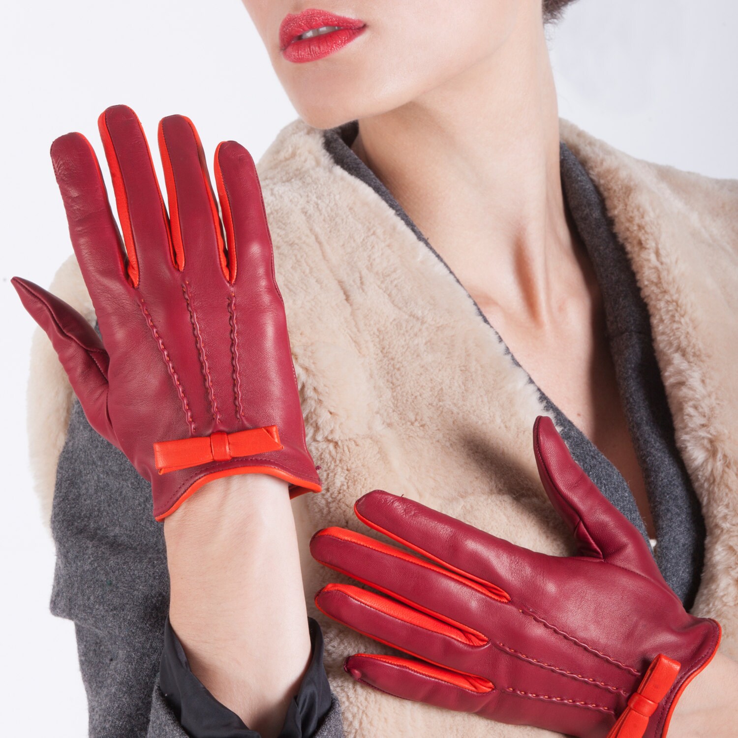 Italian Handmade Women's Leather Gloves Dress Gloves Etsy