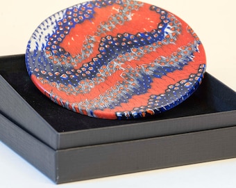 Murrina glass plate. Traditional Murano glass object. Original gift. Unobtainable single piece.