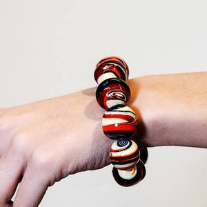 SAX.BR Bracelet en verre de Murano fait main à Murano par Cesare Sent original made in Italy Belles différentes perles de travail au chalumeau élégantes
