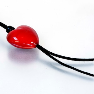 HEART Murano glass charm handmade in Murano by Cesare Sent original made in Italy fashion glass pendant alcantar slim cord crafts nice