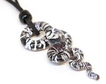 SNAKE glas hangend, hangend, handgemaakt in Murano Cesare Verzonden origineel gemaakt Italië mode heel anders lampbewerking modern ambachten grappig.