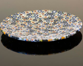 Murrina glass plate. Traditional Murano glass object. Original gift. Unobtainable single piece.