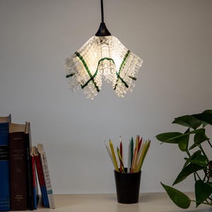 Pendant lamp glass Murano worked. Modern led lamp.  Chandeliers Home Bedroom Living Room Hand Suspension. Ceiling lamp-handkerchief shape