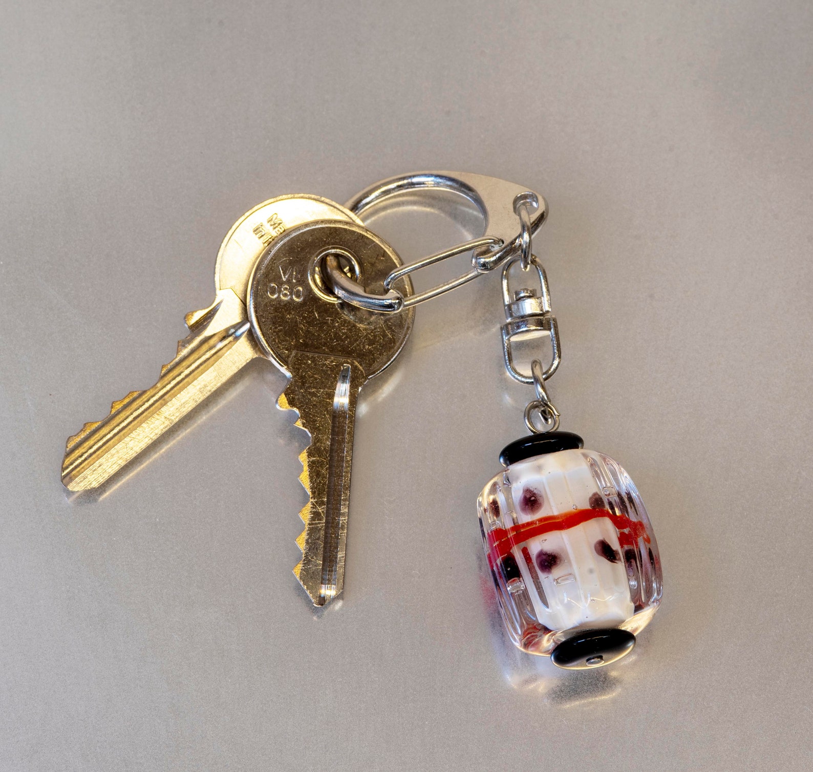 Murano Glass Keychain. Keychain With Large Full Glass Bead Etsy