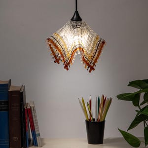 Pendant lamp glass Murano. Chandeliers Home Bedroom Living Room Hand Suspension. Ceiling lamp-handkerchief shape Phone essential to ship.