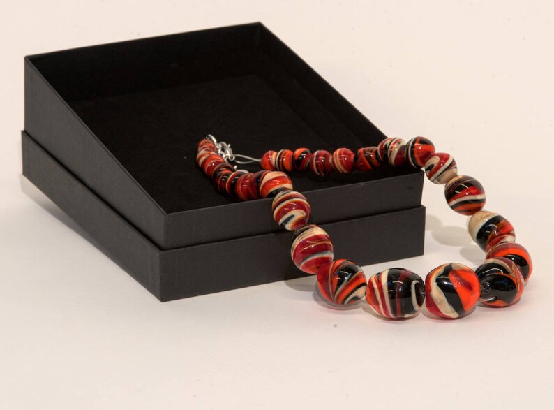 SAX29V Murano glass necklace handmade in Murano by Cesare Sent original made in Italy beautiful elegent fashion modern lamworkinh crafts