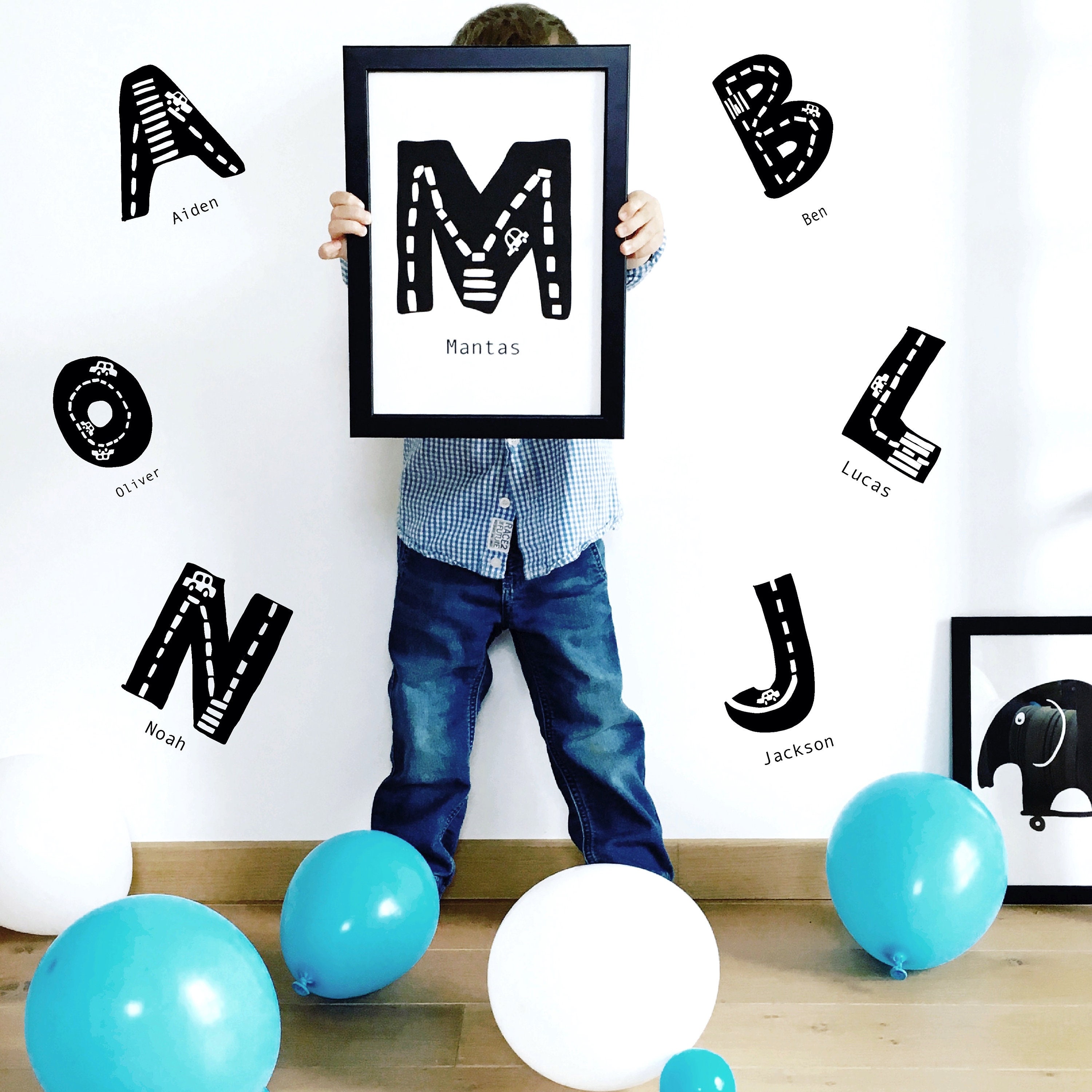 Name Printable Nursery Wall Art Boy Birthday Gift Baby Name - Etsy