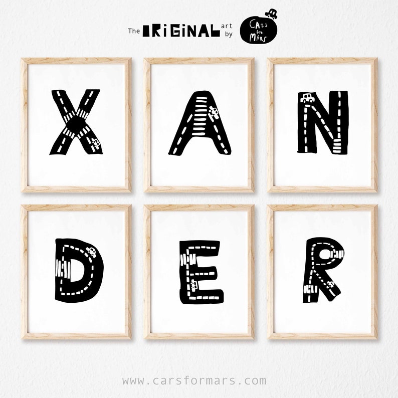 Alphabet Wall Art Letter X Print for Toddler Boy Room Decor Etsy