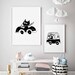 Fox Print Black and White Nursery Wall Art Instant Download ...