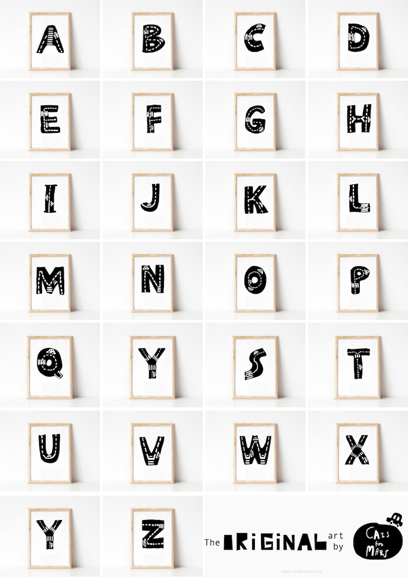 Alphabet Print Letter Y Wall Art For Toddler Boy Room Decor Etsy