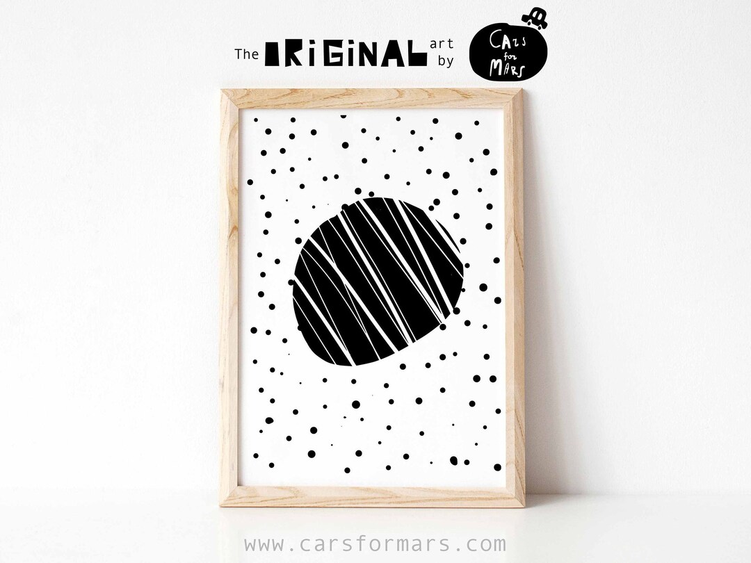Abstract Nursery Art, Black and White Nursery Decor, Instant Download