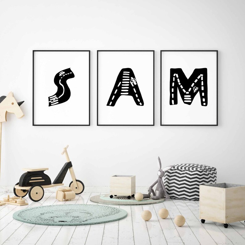 Letter S Print Alphabet Poster For Toddler Boy Room Decor Etsy