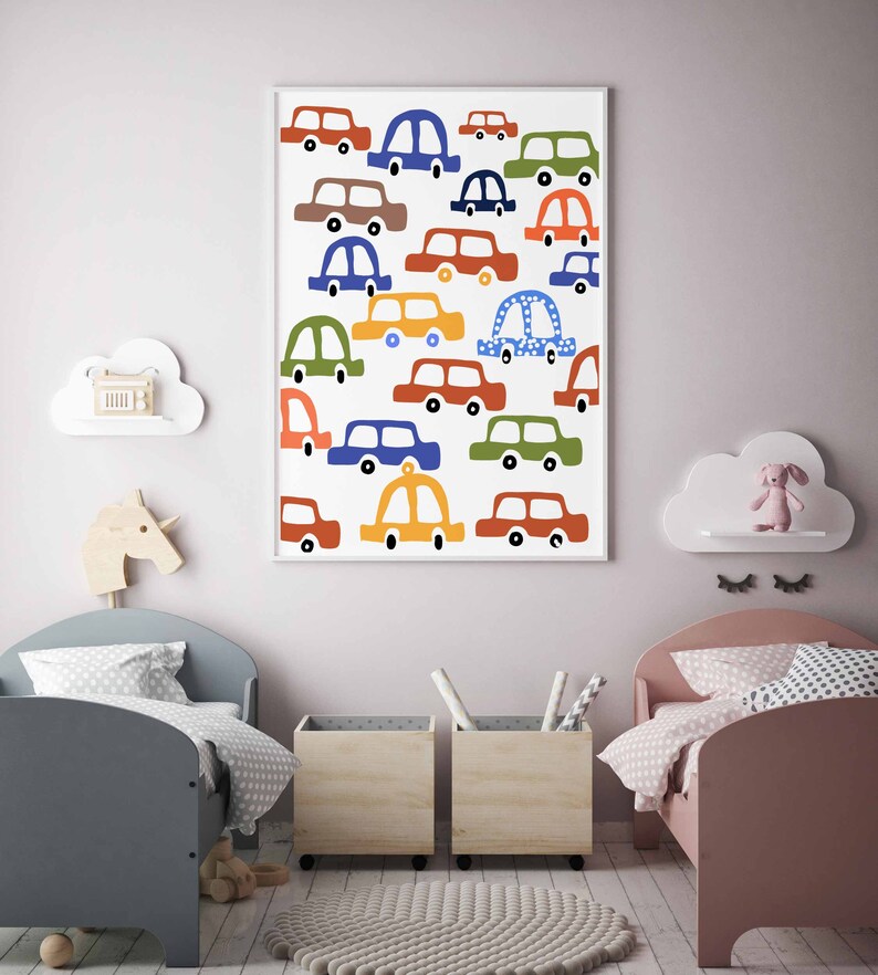 Cars Wall Art for Boy Nursery Decor Instant Download Etsy