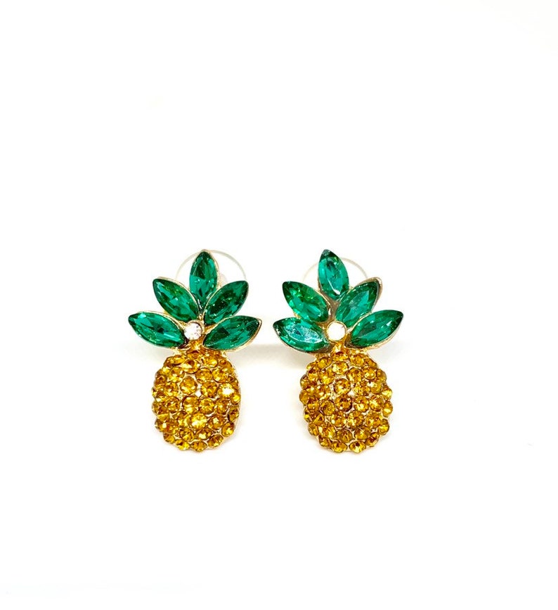 Pineapple Earrings Pineapple Jewelry Fruit Earrings Etsy