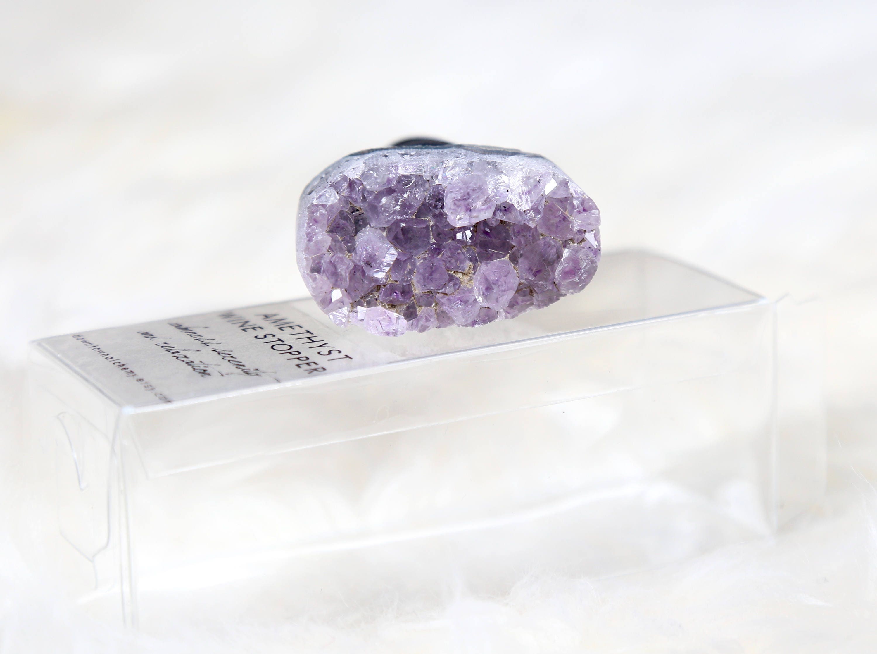 Amethyst Wine Stopper - Amethyst Bottle Quartz LoverGeode Stopper