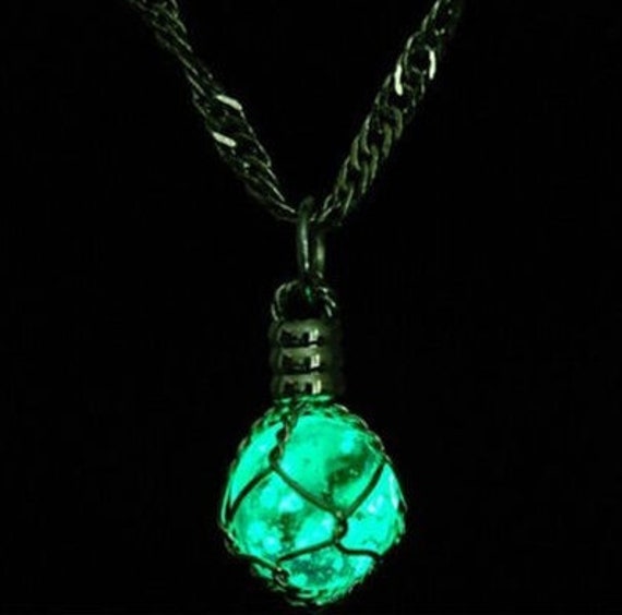 Glow in the Dark Light Bulb Necklace - Steampunk Jewelry