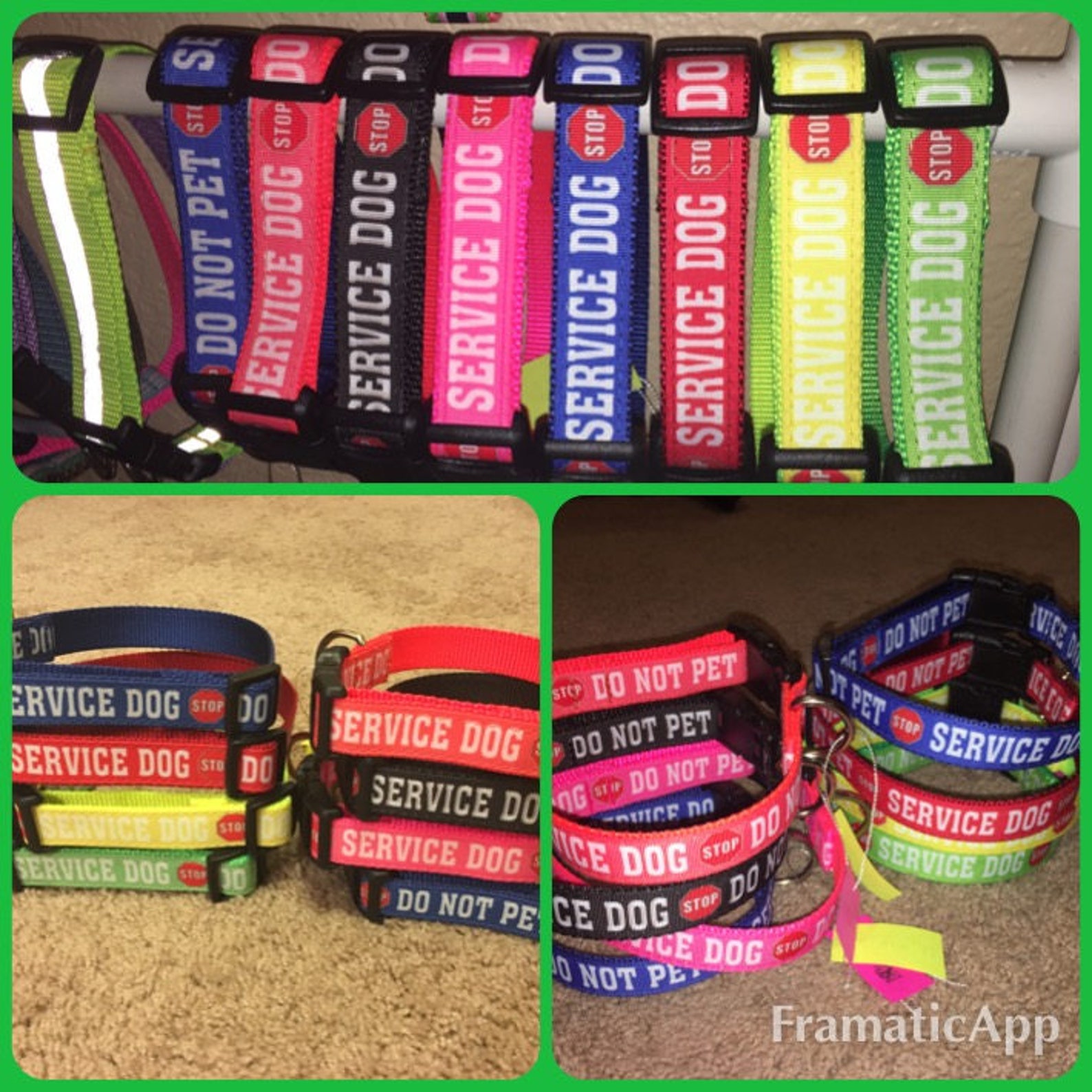 Service Dog Do Not Pet Collar CustomMade To Order In Your Etsy