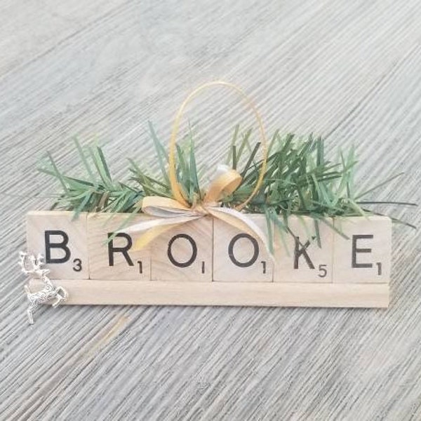 Scrabble Tile Ornaments Etsy