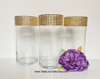Set Of 10 10 Tall Clear Cylinder Vases Perfect As A Etsy