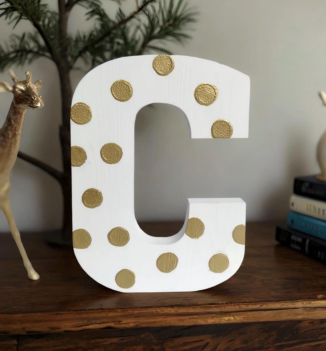 Polka Dot Wood Letters, Standing Letters, Wall Letters, Nursery Letters ...